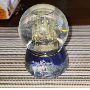 "Believe" Castle Snow Globe Music Box